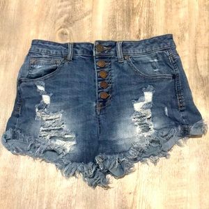 Ripped/distressed shorts